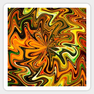 Colorful orange pattern Sticker